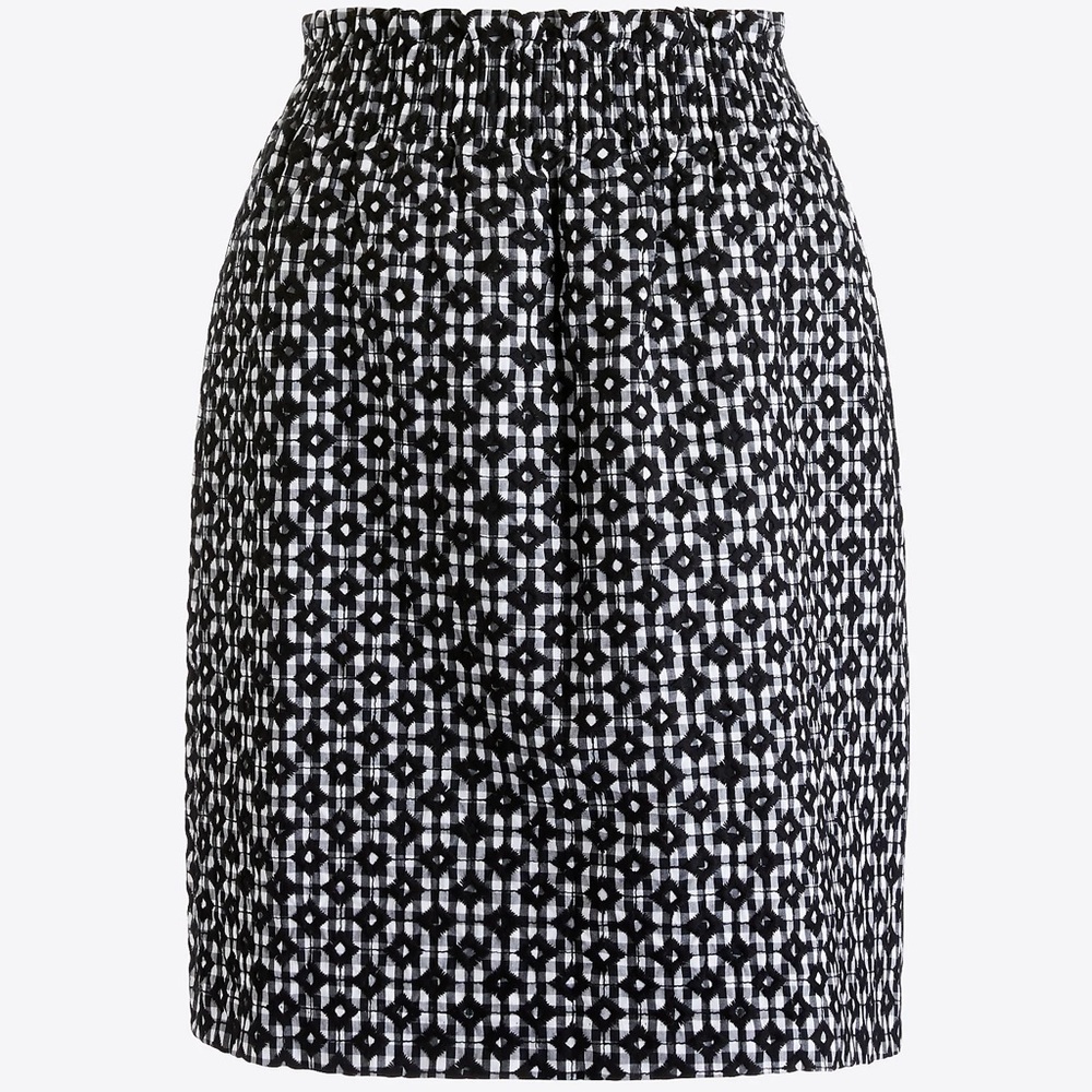 $80 J. Crew Size 12 Gingham Embroidered 18” Skirt EUC